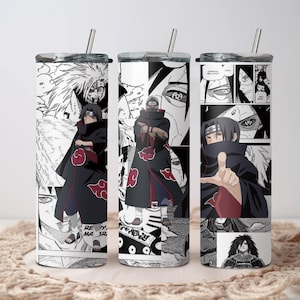 Itachi & Madara Uchiha Akatsuki - Naurto, Anime 20oz stainless steel insulated tumbler with lid and straw