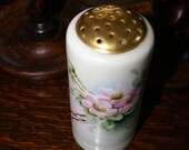 ANTIQUE PORCELAIN SUGAR Shaker, Sugar Caster, Muffineer, Hatpin Display