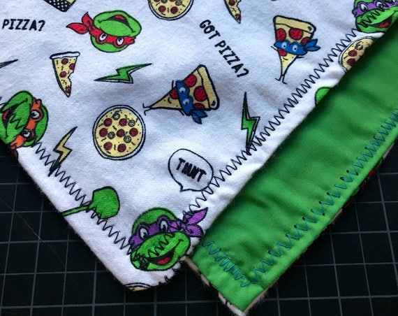 MADE TO ORDER-Handmade Teenage Mutant Ninja Turtle-Got Pizza?-Custom Bandana-Made Just For You-Customizable Color Options