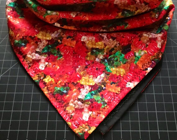 MADE TO ORDER-Handmade Gummy Bear Bandana-Made Just For You-Customizable Colors