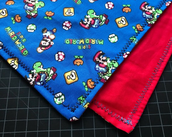 MADE TO ORDER-Handmade Super Mario World Bandana-Made Just For You-Super Nintendo-Gamer Gifts-Customizable Colors
