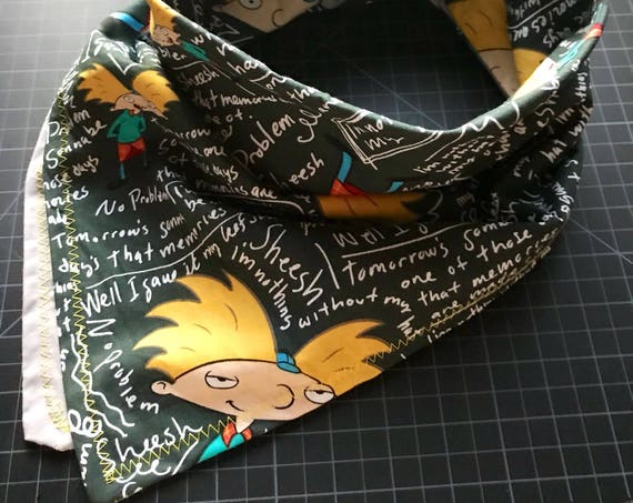 MADE TO ORDER-Handmade Hey Arnold Bandana Scarf-Made Just For You-Customizable Colors-Handmade-Nickelodeon