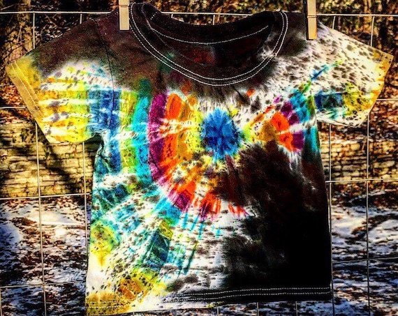 READY to SHIP-Little Kids Tie Dye-Size 2T/3T Cotton T Shirt-Unisex Cotton Garment