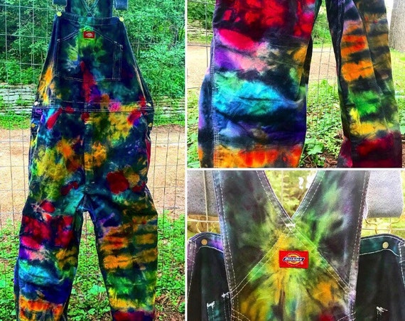 NEW-Made To Order-Tie Dyed Dickies Unisex Cotton Overalls-ALL Sizes/Colors Available