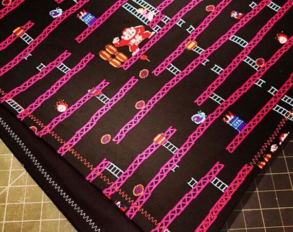 MADE TO ORDER-Custom Handmade Nintendo Donkey Kong Arcade Game Bandana-Snapback Bandana-Made Just For You-Customizable Colors