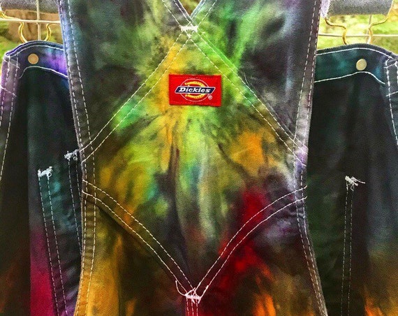 NEW-Made To Order-Tie Dyed Dickies Unisex Cotton Overalls-ALL Sizes/Colors Available