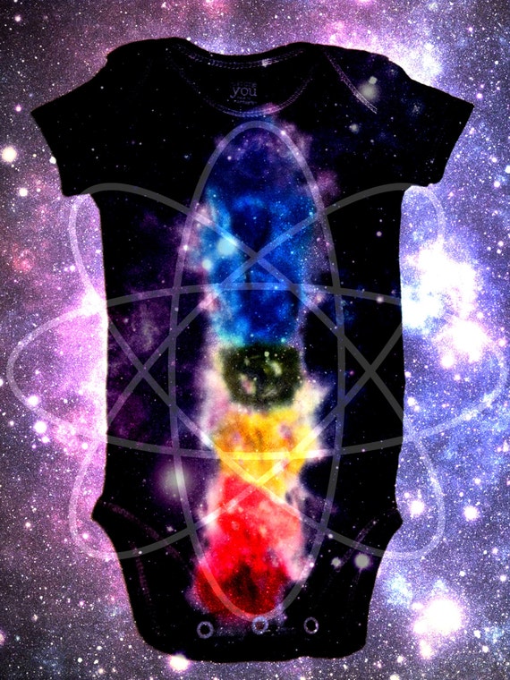 CUSTOM Hand Dyed Tie Dye-Chakra Baby Onesie-Made To Order-Top Of The Line Pigments