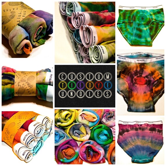 CUSTOM Tie-Dyed Men's Brief Underwear-Anniversary-Valentines Gift-ALL SIZES