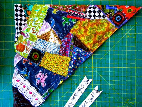 CUSTOM Patchwork Bandanas-Custom Colors-Optional Doilies, Buttons & Zippers-Custom Fabric Options-Optional Essential Oils