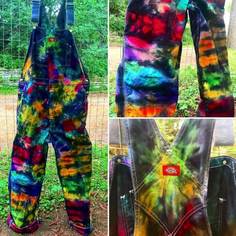 NEW-Made To Order-Tie Dyed Dickies Unisex Cotton Overalls-ALL SizesColors Available