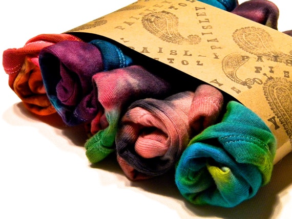 CUSTOM (5) PACK Tie Dyed Baby Onesies--Comes in (5) Different Sizes to Keep Baby Tie-Dyed as They GROW :)