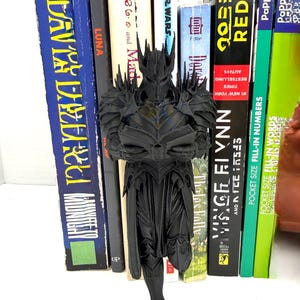 Fantasy Wizard Bookend, Mage Reading Book Nook, Scholar Bookshelf Decor, Book Lover Gift image 11