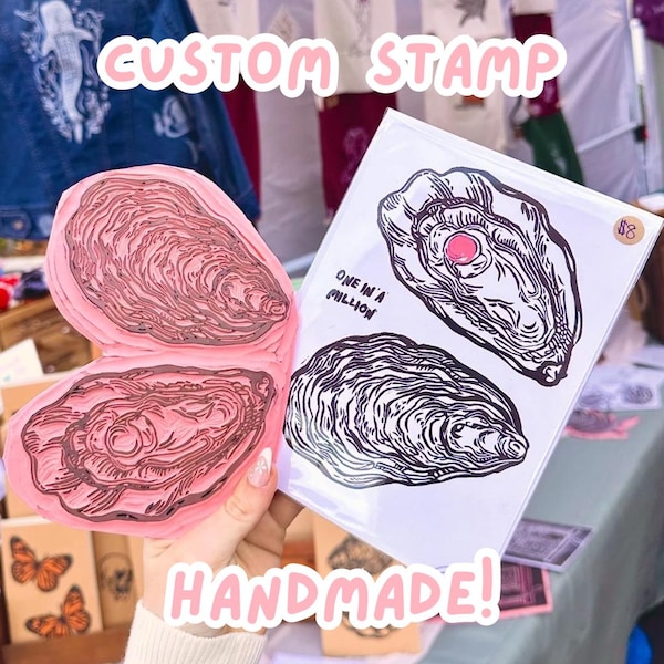 Sello de goma tallado a mano personalizado/logotipo, marca, invitaciones de boda, papelería personalizada, firma, impresión en bloque, artesanía, cerámica