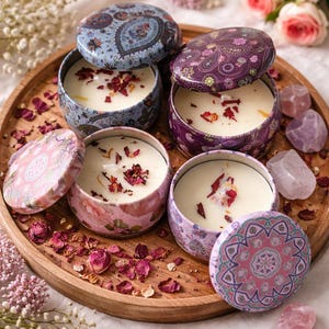 2 velas decorativas de lujo hechas a mano con aroma