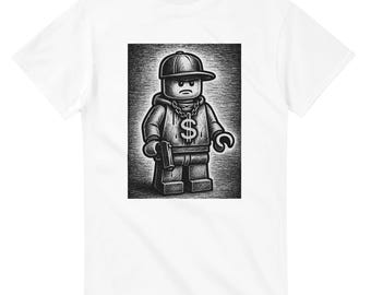 Camiseta Lego Gangsta: Camiseta informal genial para amantes de Lego, camiseta unisex de algodón para regalo.