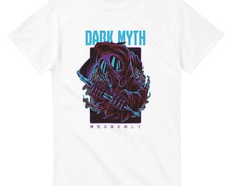 Camiseta gráfica vintage Dark Myth, camiseta Reaper lavada, camiseta gráfica grunge urbana, camiseta gótica oversize con calavera lavada al ácido, regalo unisex