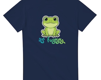 Camiseta de rana adorable: divertida camiseta con gráfico "It's Foggy", ideal para amantes de las ranas, regalo unisex de algodón.