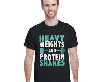 Camiseta con frase "Peso Pesado" para culturismo extremo, ideal para levantadores de pesas profesionales. Camiseta de proteína para gimnasio, entrenamiento y fitness unisex.
