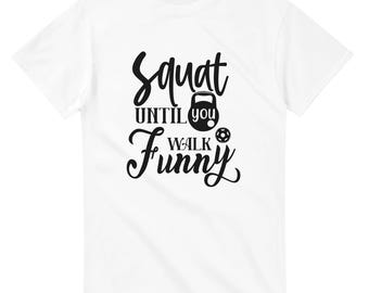 Camiseta "I Squat", divertida para entrenar, bonita para el gimnasio, para entrenar, motivacional, para gimnasio, fitness, unisex