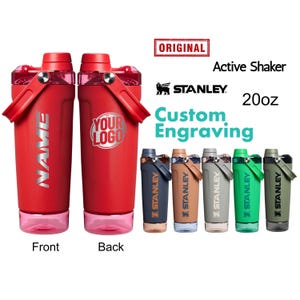 Shaker Stanley Activate personnalisé, 20 oz, Shaker en acier inoxydable gravé au laser avec votre nom et votre logo gravés, Meilleur cadeau, Cadeau pour la Saint-Valentin
