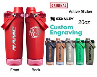 Gepersonaliseerde Stanley Shaker 20oz, lasergegraveerde roestvrijstalen shaker met jouw naam en logo gegraveerd, beste cadeau, valentijnscadeau