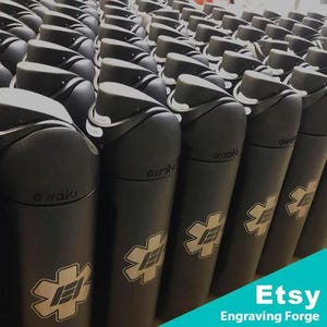 Bulk Quantity Owala Freesip Water Bottle, Personalized Name & Logo Bottle, Laser Engraved Stainless Steel Bottle for Company members