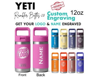 Custom Yeti Engraved Kids Name Cup Grandkid Gift Toddler Name Bottle Personalized Tumbler 12oz Back to School Name Bottle Bulk Bottle
