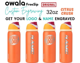 Custom OWALA 32oz Citrus Crust Custom Laser Tumbler with Birthflower for Bridesmaid Proposal Waterbottle Personalized Pine Tree Tumbler