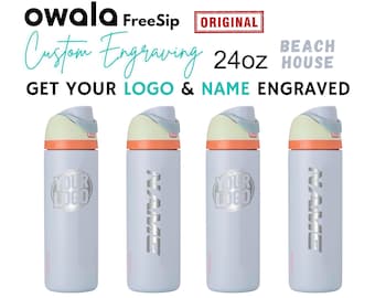 Personalized Owala Water Bottle 24oz Engraved Sports Bottle with Straw and Lid Cheer Team Gift Custom Drink Bottle Personalized Name Tumbler