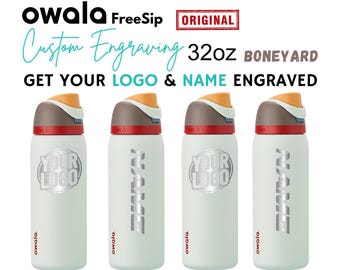32oz Boneyard Owala FreeSip Insulated Water Bottles | Laser Engraved BPA-Free Owala | Personalized Owala Bottle, Valentine Gift.