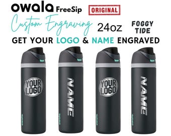 Personalisierte Owala Wasserflasche 24 Unzen gravierte Sportflasche mit Strohhalm und Deckel Jubeln Team Geschenk Individuelle Trinkflasche personalisierte Name Tumbler