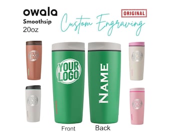 Personalized 20oz Owala SmoothSip Slider Tumbler, Custom Drinkware With Name Or Logo, Laser Engraved Owala, Insulated Travel Mug, Gift