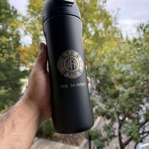 Owala 40oz FreeSip Insulated Water Bottles | Personalized Stainless Steel Bottle with Straw | Laser Engraved Custom, Chistmas Gift: Forge.