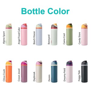 Bulk Quantity Owala Freesip Water Bottle, Personalized Name & Logo Bottle, Laser Engraved Stainless Steel Bottle for Company members