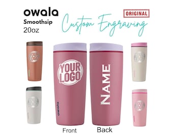 Personalized 20oz Owala SmoothSip Slider Tumbler, Custom Logo, Engraved Owala, Laser Engraved Drinkware, Insulated Tumbler, Gift For Her