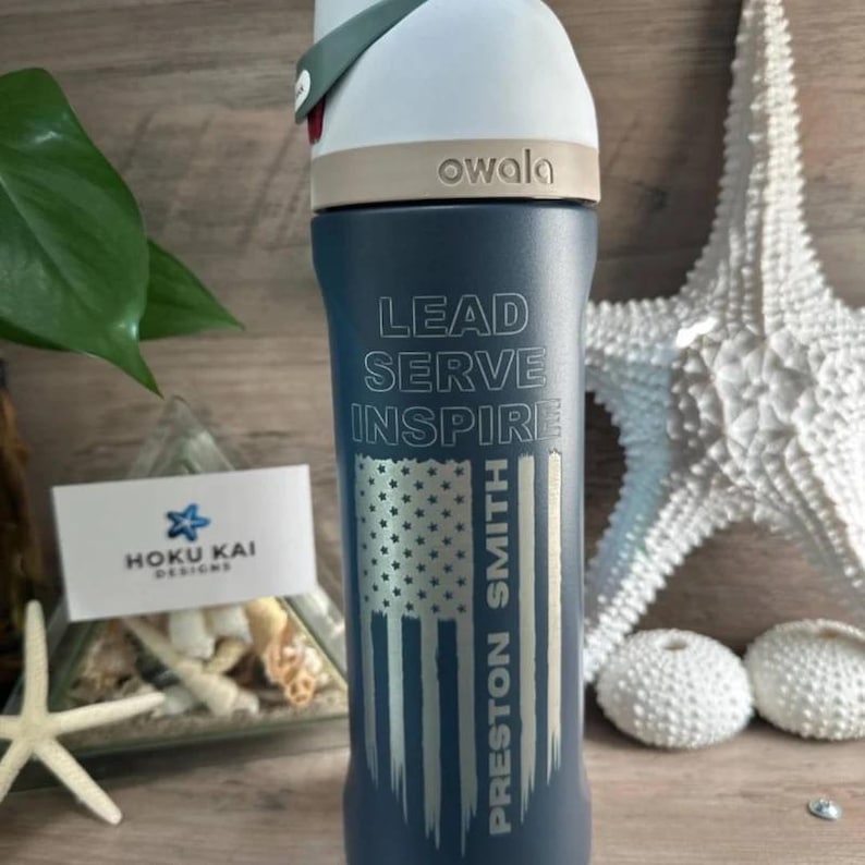 Candy Store Custom Engraved Owala Water Bottle - 24oz Stainless Steel FreeSip | Team Gift Custom Drink Bottle Personalized Name Bottle.