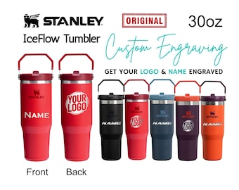 Gepersonaliseerde Stanley IceFlow drinkbeker van 887 ml (30 oz): een op maat gemaakte reiswaterfles. Een ideaal cadeau voor hem, haar of elke andere gelegenheid.