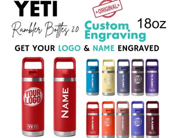Gepersonaliseerde Yeti-waterfles met bijpassende, gegraveerde geïsoleerde fles, op maat gemaakte roestvrijstalen drinkfles, ideaal voor onderweg, een perfect cadeau voor hem of haar.