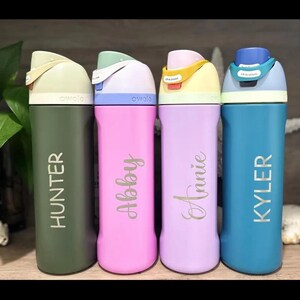 Candy Store Custom Engraved Owala Water Bottle - 24oz Stainless Steel FreeSip | Team Gift Custom Drink Bottle Personalized Name Bottle.