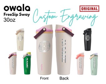 Gepersonaliseerde 30oz Owala FreeSip Sway-waterfles, lasergegraveerde aangepaste tekstfles, bulkwaterfles, gemaakt voor reizen, school en sport