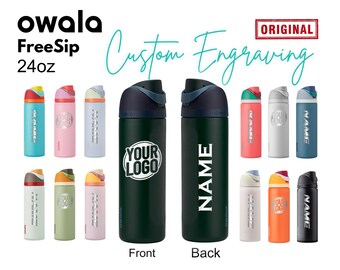 Gepersonaliseerde Owala FreeSip drinkbeker van 700 ml met gegraveerde naam, ideaal als cadeau voor kinderen, tieners en studenten voor de start van het schooljaar.