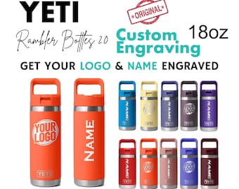 Gepersonaliseerde gegraveerde YETI Rambler waterfles | YETI waterfles voor kinderen | Sportieve jeugd | Waterfles voor kinderen en peuters | 530 ml 350 ml Jr.