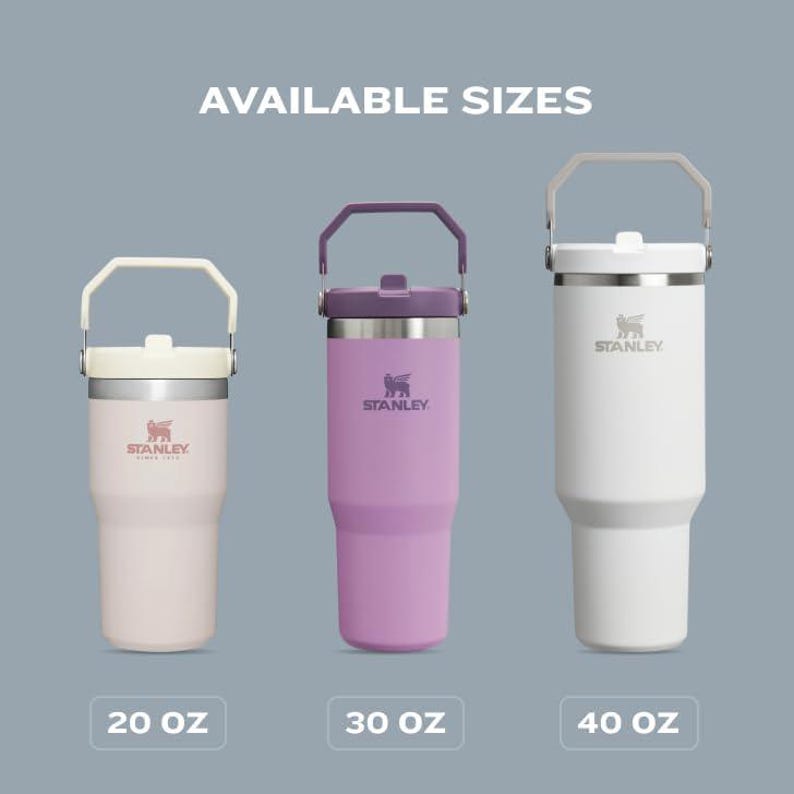30oz Stanley Ice Flow Flip Straw Bottle | Personalized Stainless Steel Tumbler | Laser Engraved Travel Cup | Gift for Friend, best for Gym
