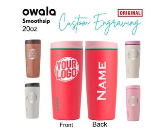 Custom 20oz Owala SmoothSip Slider Tumbler, Engraved Owala Name, Personalized Tumbler, Laser Engraved Logo, Custom Drinkware, Gift For Her