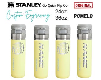 24oz Pomelo Stanley Personalized Bottle Custom Engraved Bottle Flask with Name or Logo Leakproof Stainless Steel Perfect Gift for Him or Her