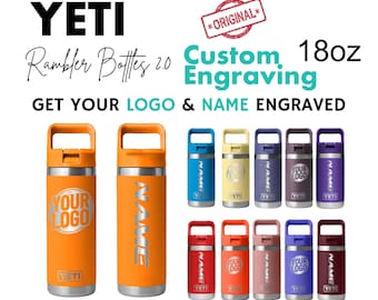 18 Unzen YETI Rambler 2.0 Flaschen | Lasergravierte vakuumisolierte Flasche | Personalisierte Edelstahlflasche mit Chug Cap |  Valentinstag Geschenk