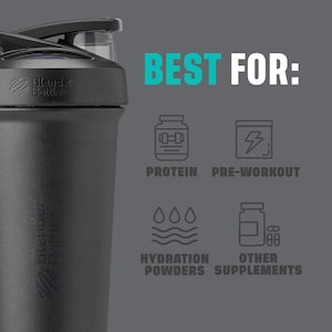 Engrave ANYTHING On Blender Bottle Strada Protein Shaker Cup 24oz Custom Text Name Laser Engraved Logo Personalized Customized Gym Gift