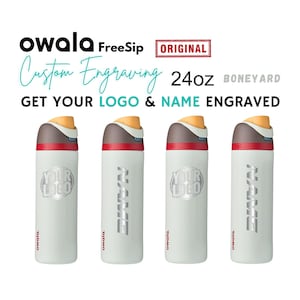 Owala personnalisé 24 oz Boneyard | Owala authentique avec gravure au laser incluse | Cadeau d'équipe Gourde personnalisée Bouteille avec nom personnalisé