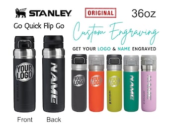 36oz Stanley Go Quick Flip Go Bottle | Stanley Double Walled 304 Bottle | Personalized Bottle with Push Button Lid, BPA-Free, Student Offer.