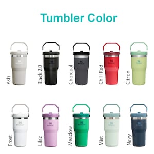 20oz Stanley Ice Flow Flip Straw Bottle | Personalized Stainless Steel Tumbler | Laser Engraved Travel Cup | Gift for Friend, School Bottle